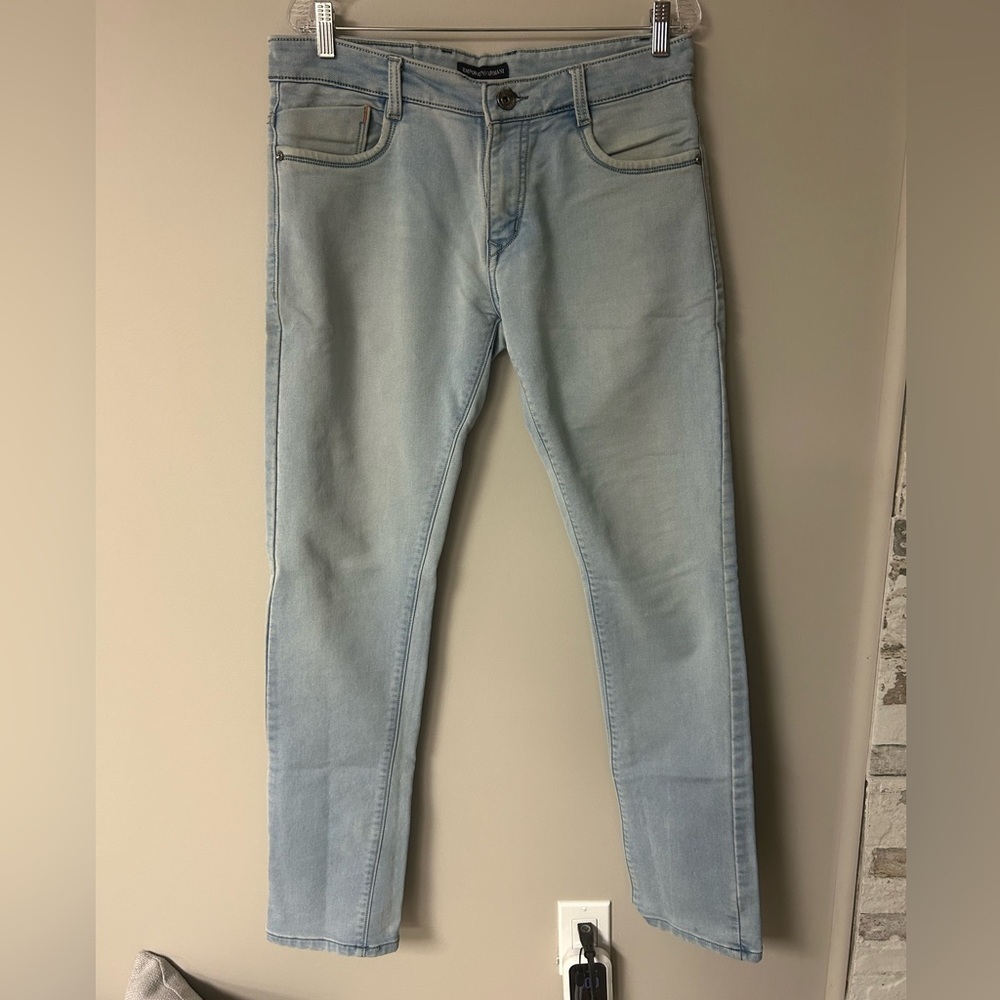 Emporio Armani Slim‎ Fit Light Wash Skinny Jeans